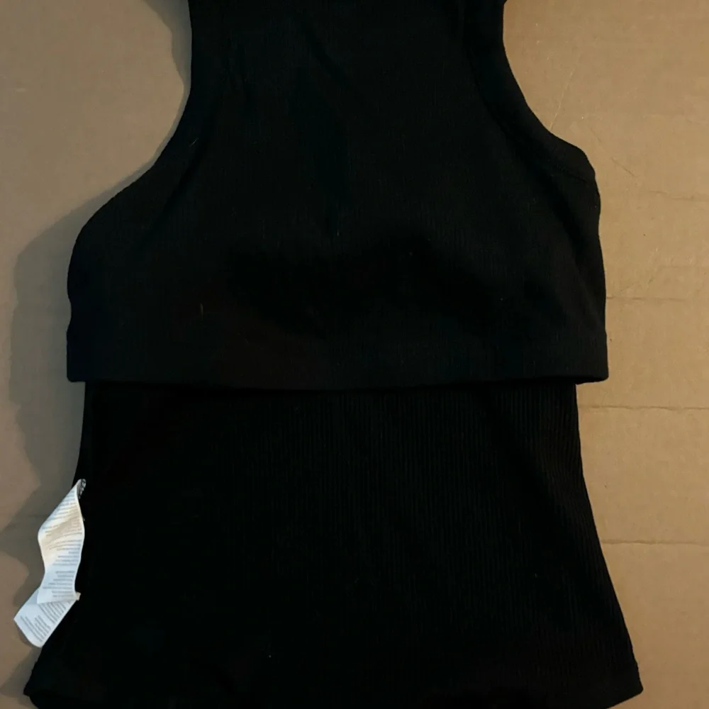 Black Ribbed Tank Top - Picture 2 of 3